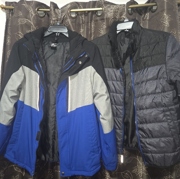 EUC 2 in1 Zeroposur Blue & Gray Colorblock Boys Jacket - Picture 6 of 6